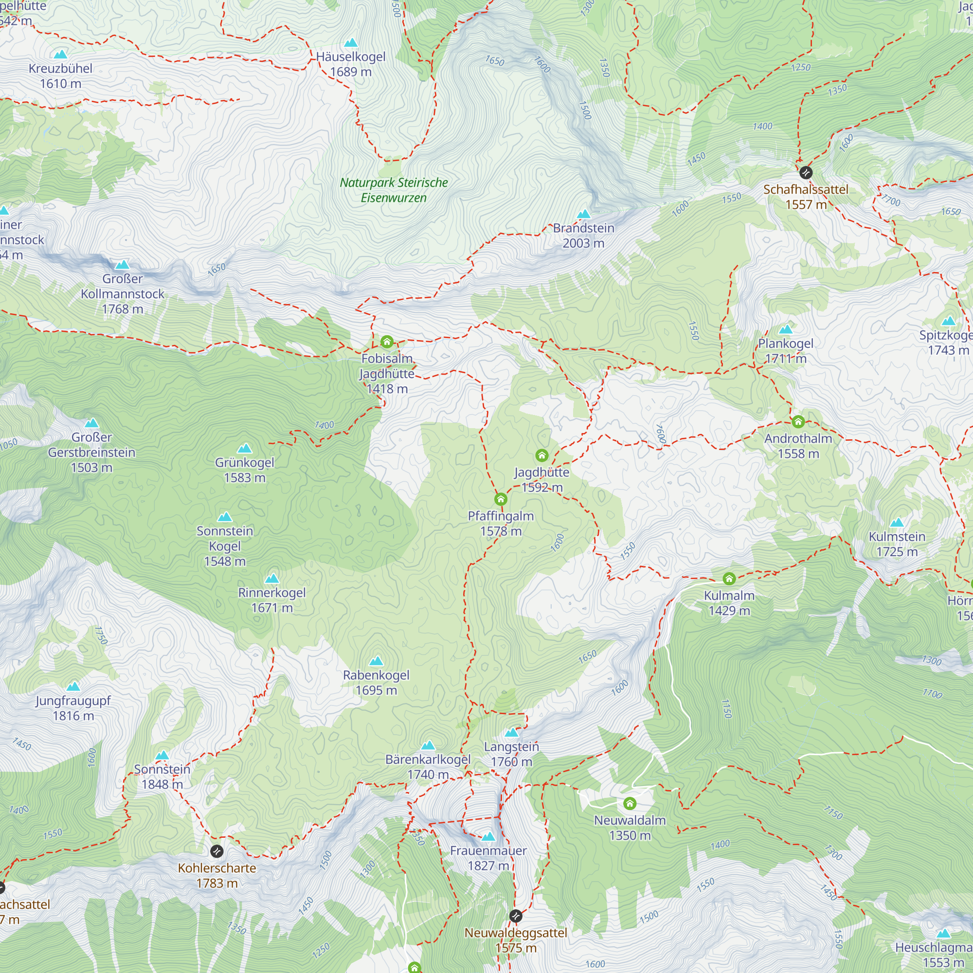 Pfaffingalm Union map