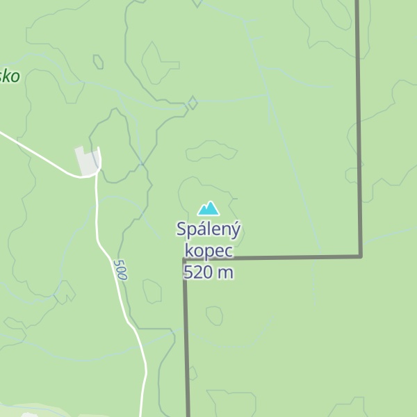 Map of Spálený kopec