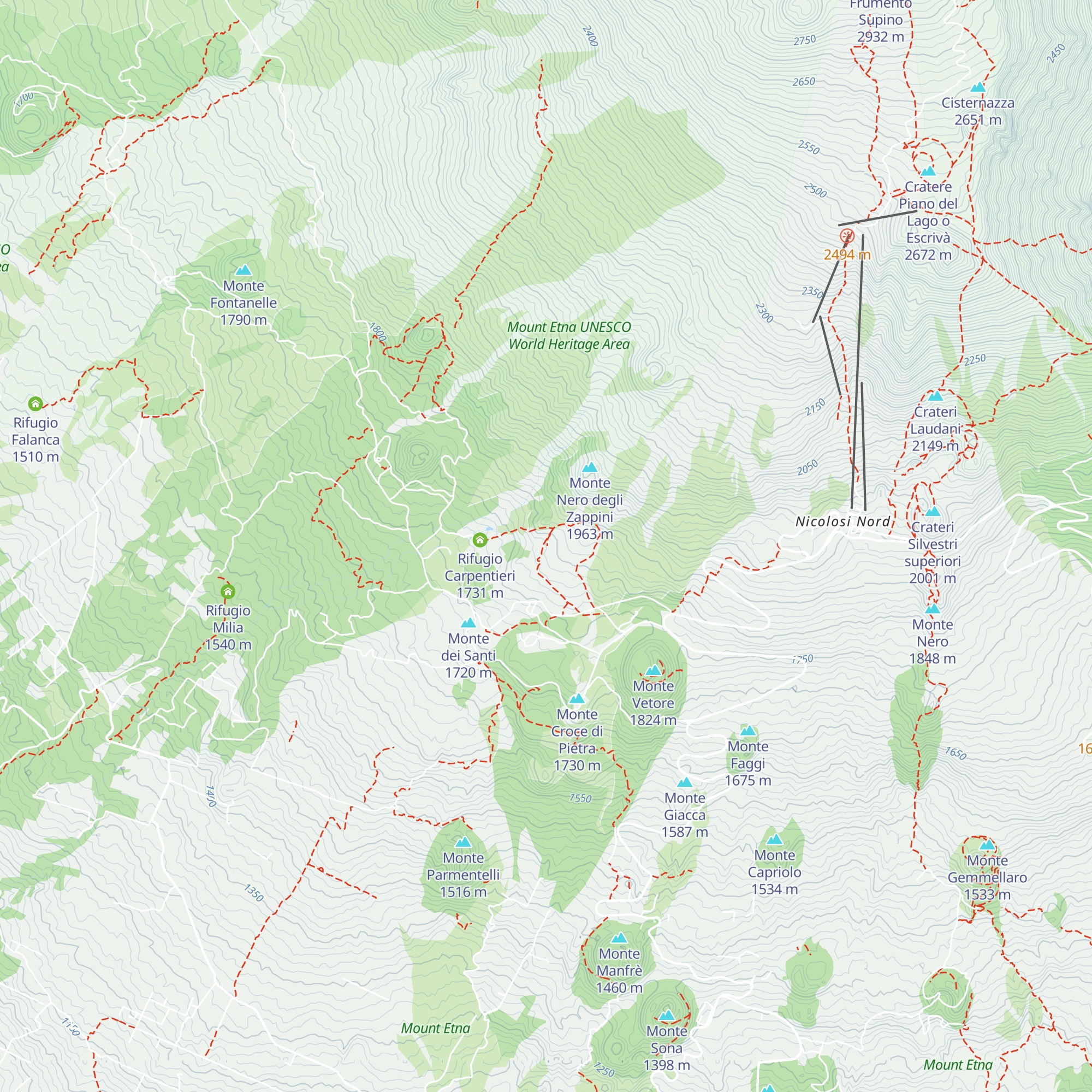 Rifugio Santa Barbara map