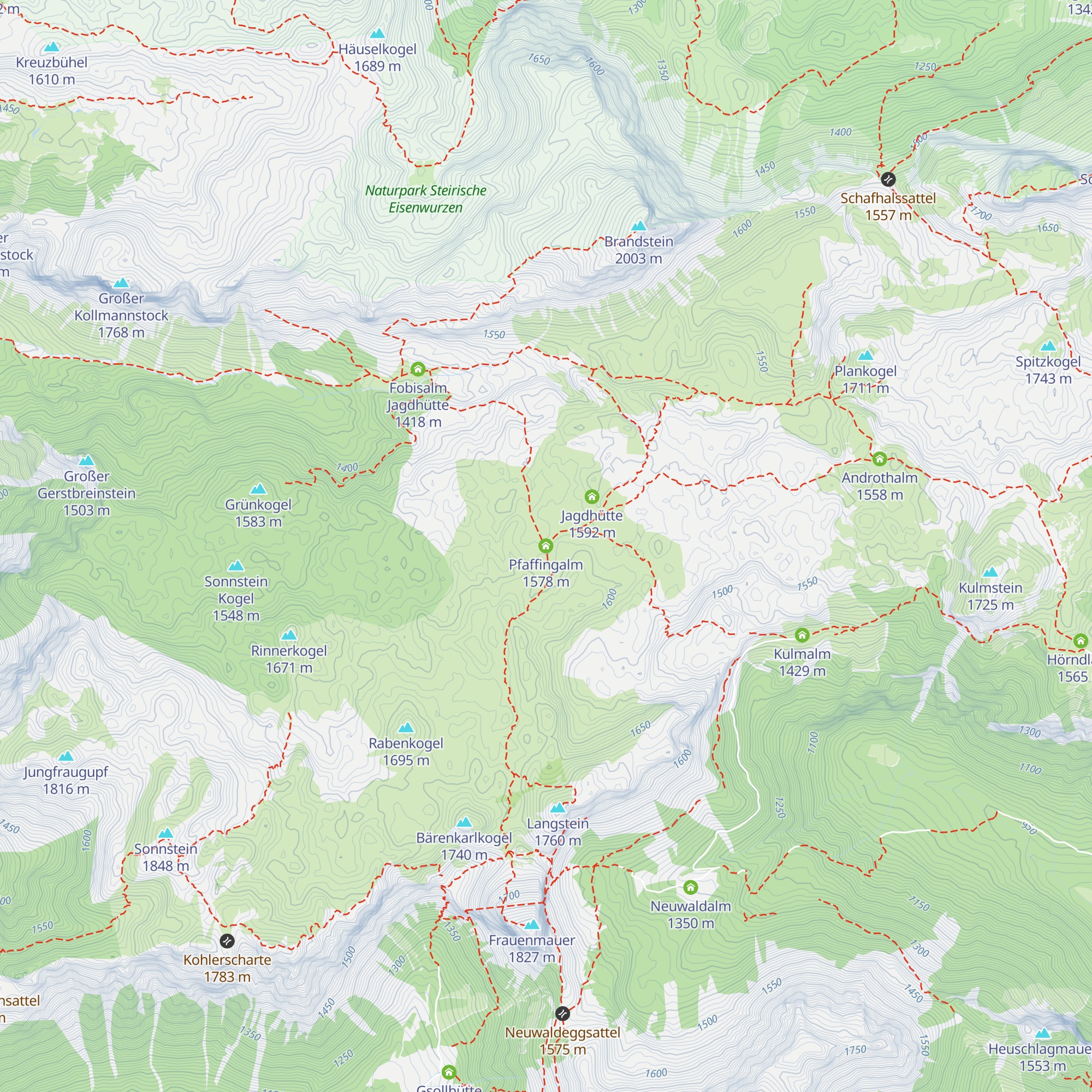 Pfaffingalm map