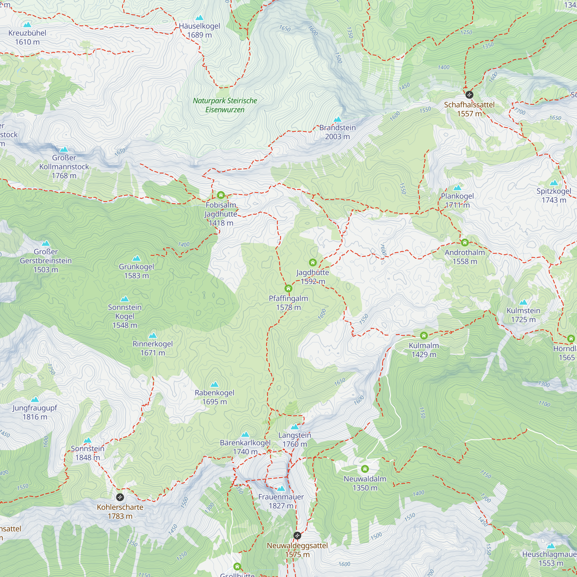 Pfaffingalm map