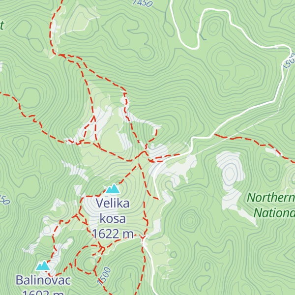 Map of Dom Zavižan