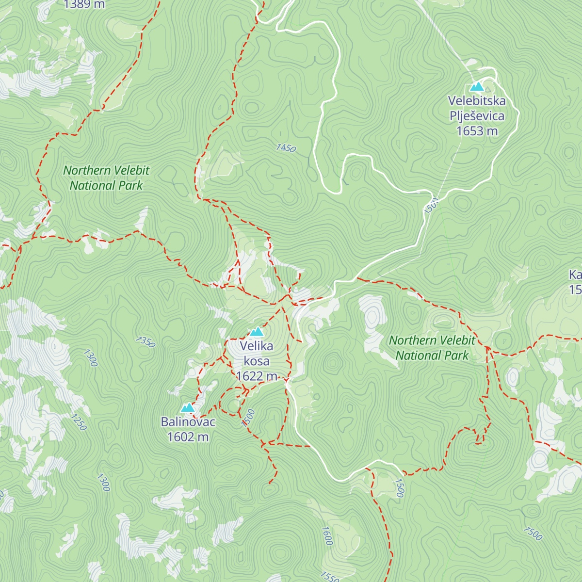 Dom Zavižan map