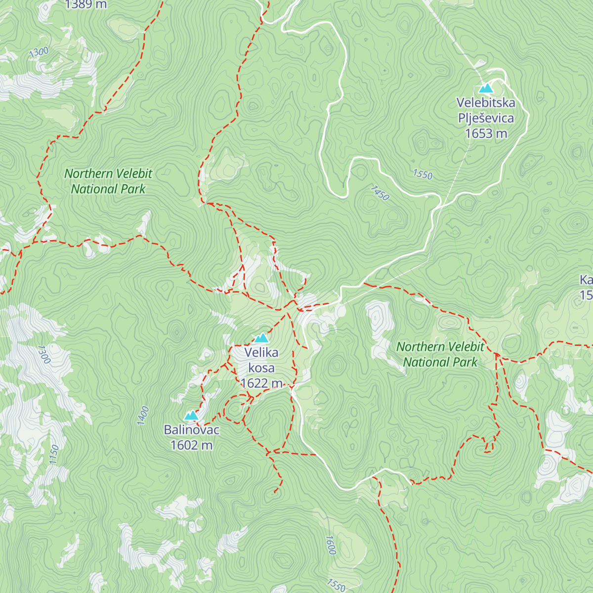 Dom Zavižan map