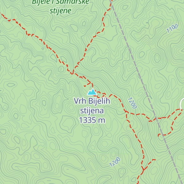 Map of Vrh Bijelih stijena