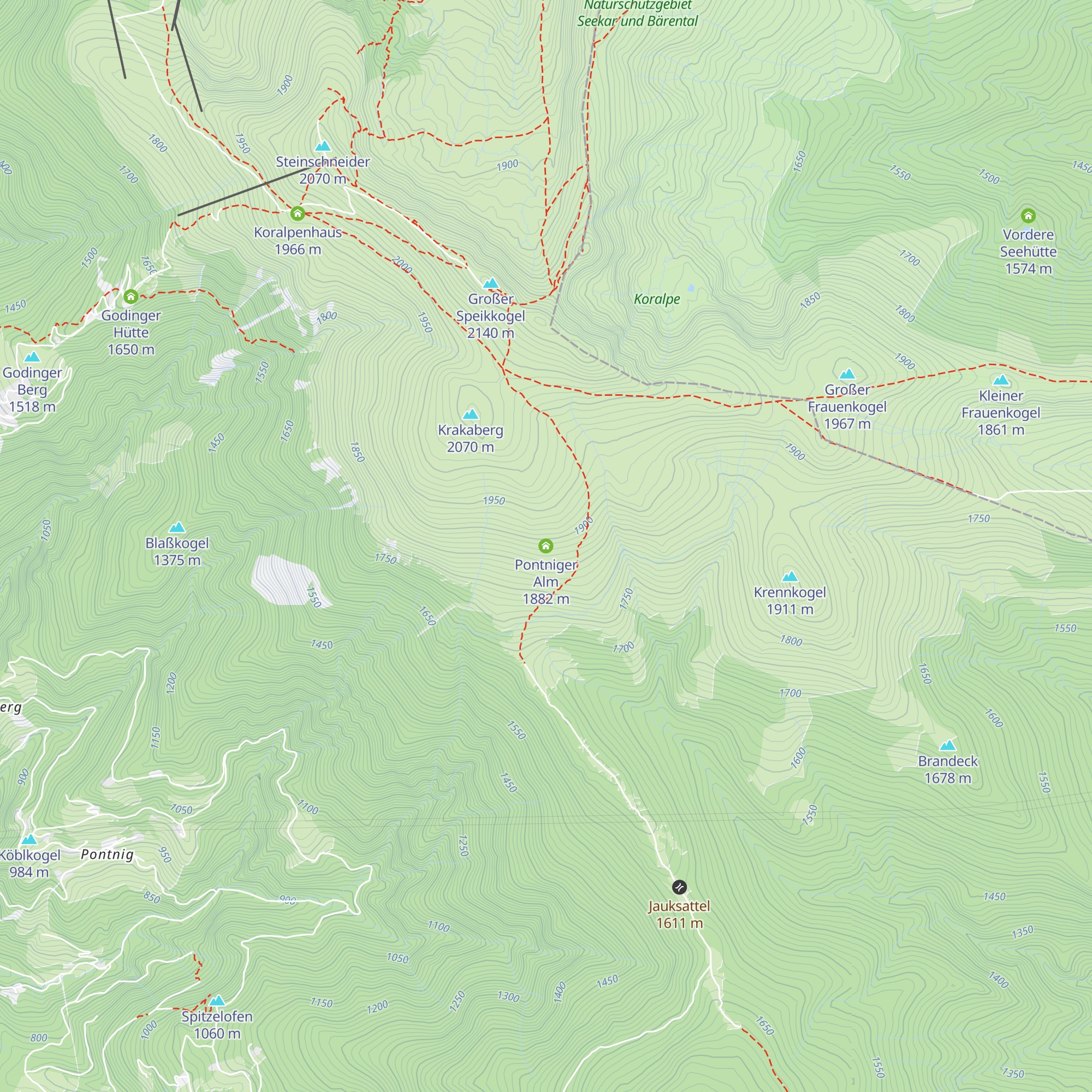 Pontniger Alm map