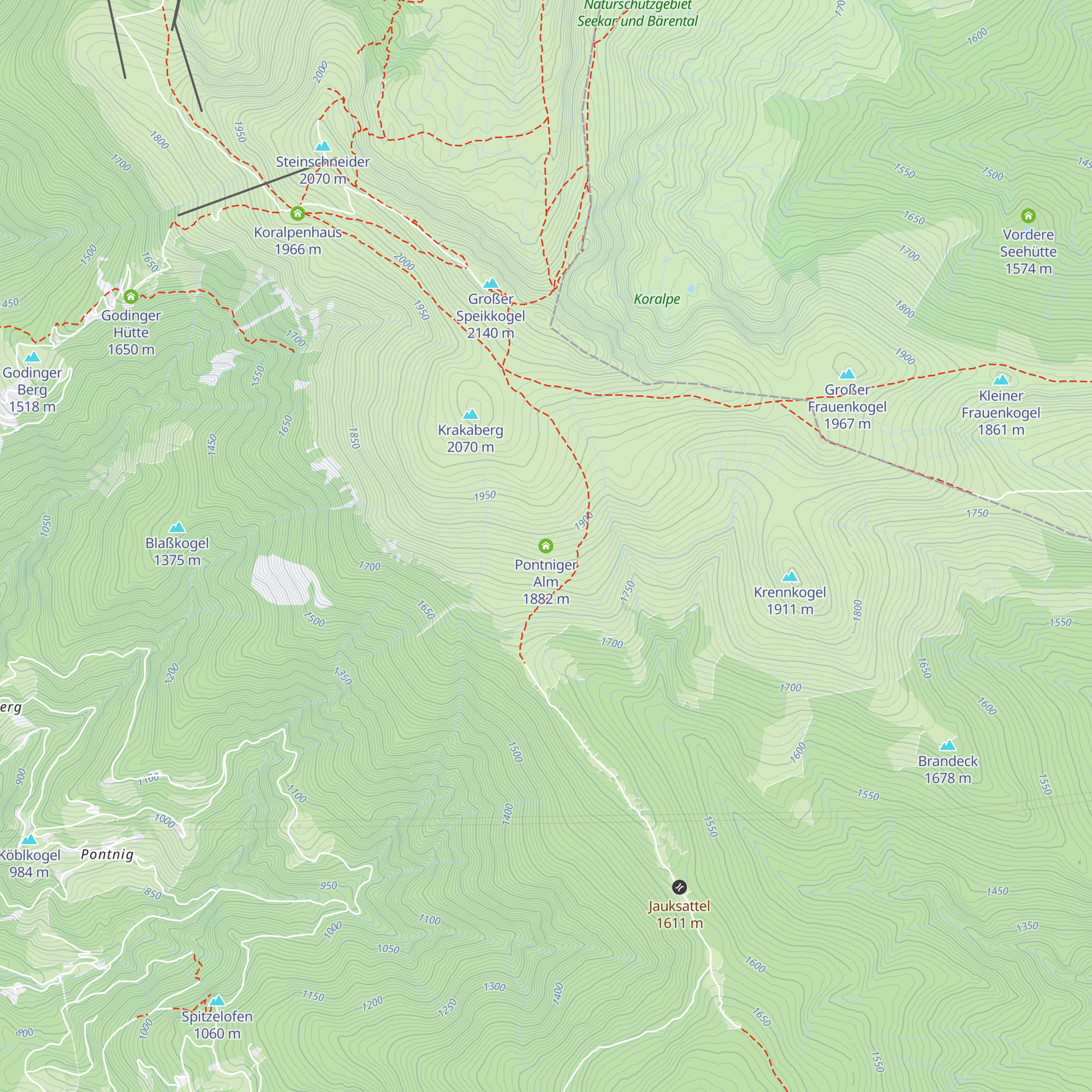 Pontniger Alm map
