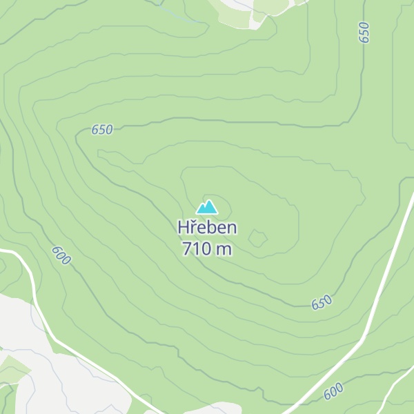 Map of Hřeben