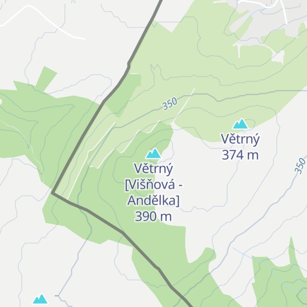 Map of Větrný [Višňová - Andělka]