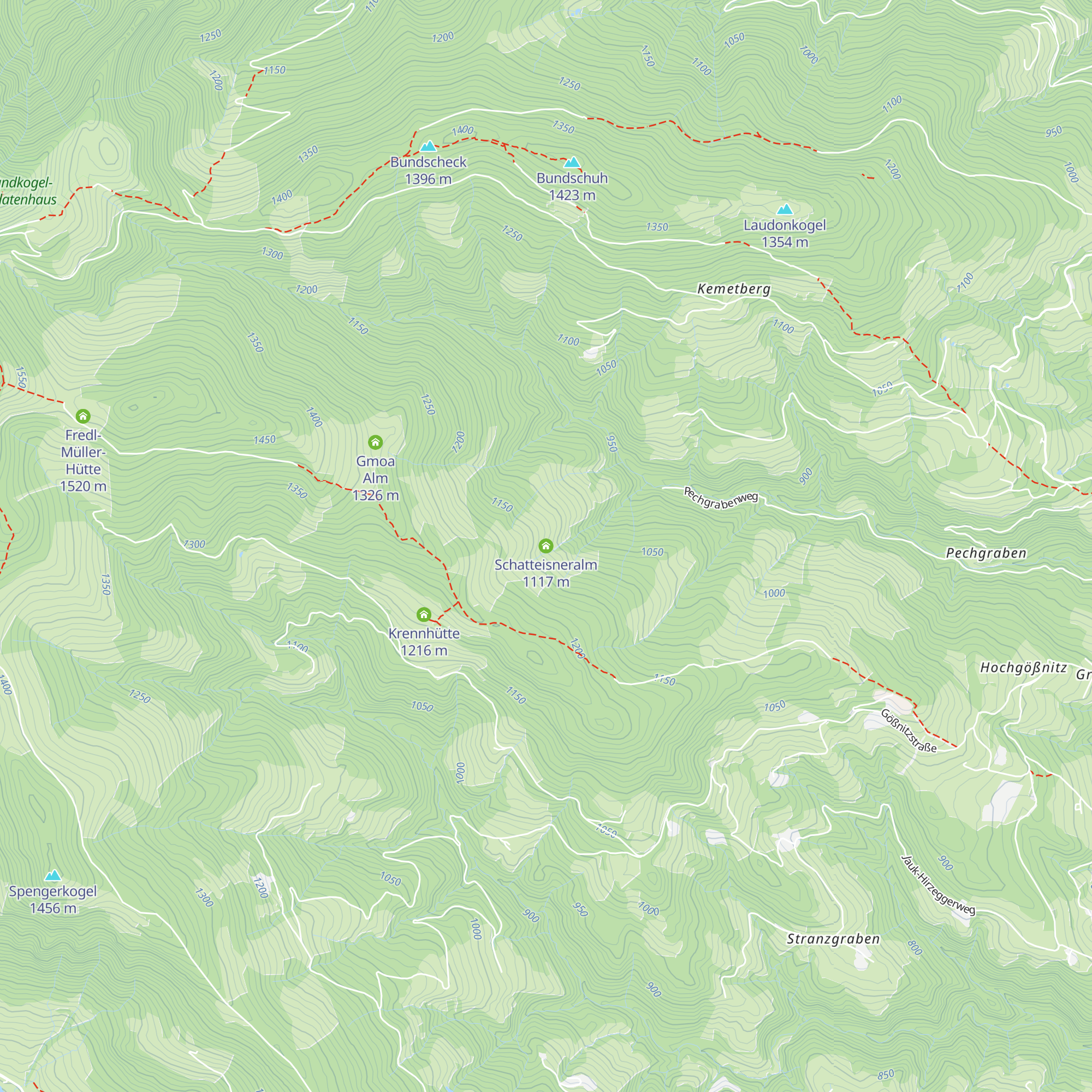 Schatteisneralm map