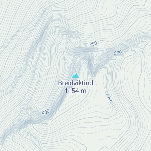 Map of Breidviktind