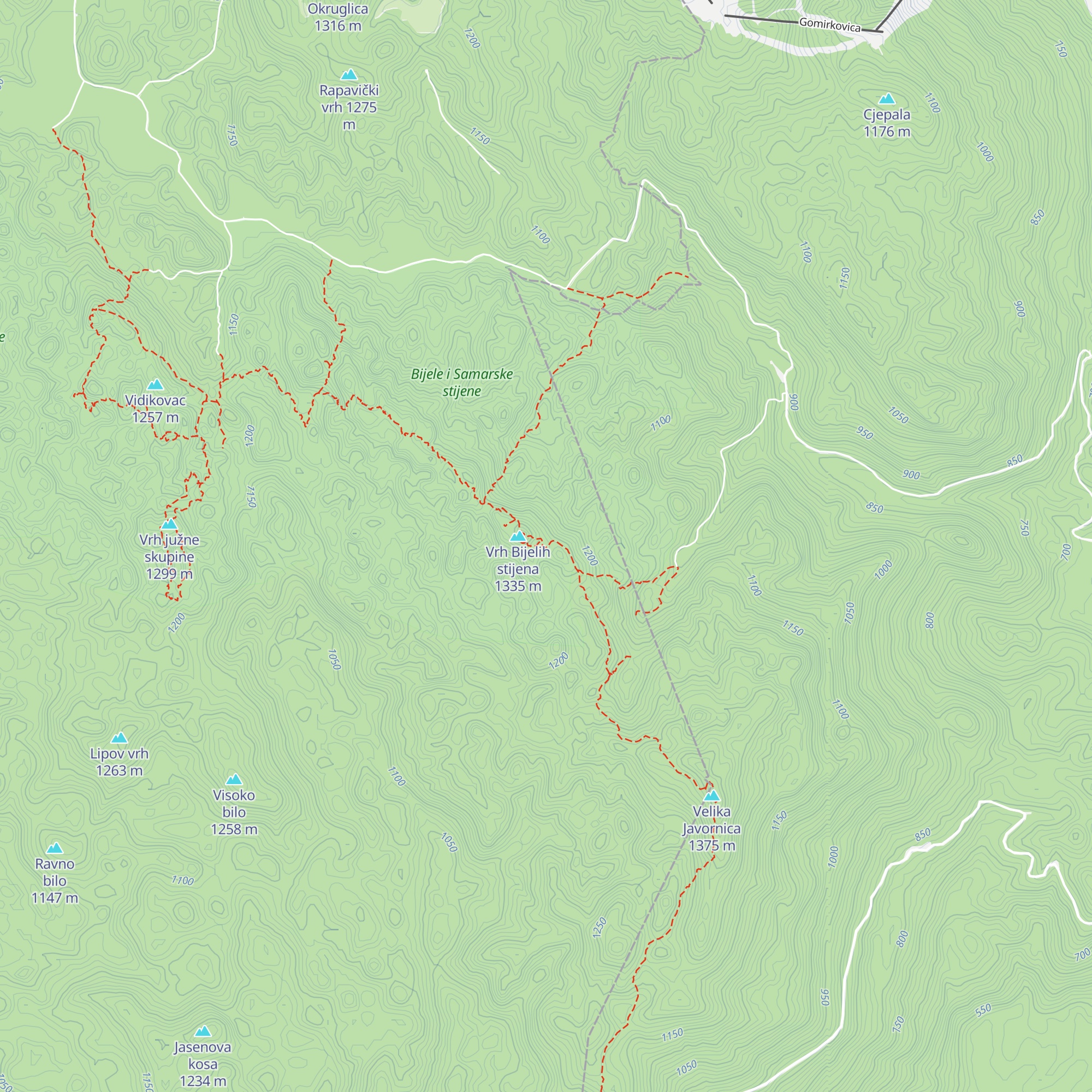 Planinarsko sklonište "Miroslav Hirtz" map