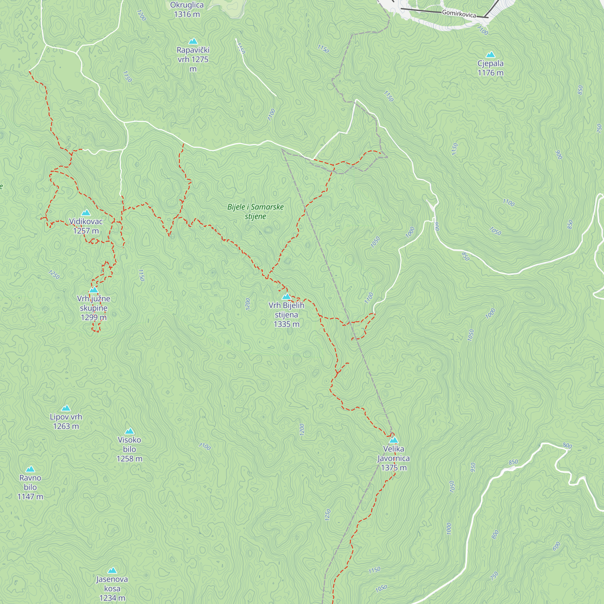 Planinarsko sklonište "Miroslav Hirtz" map