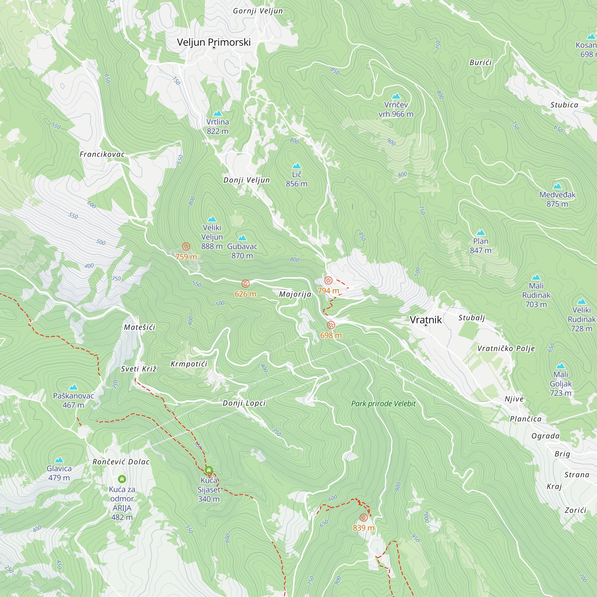 Majorija map