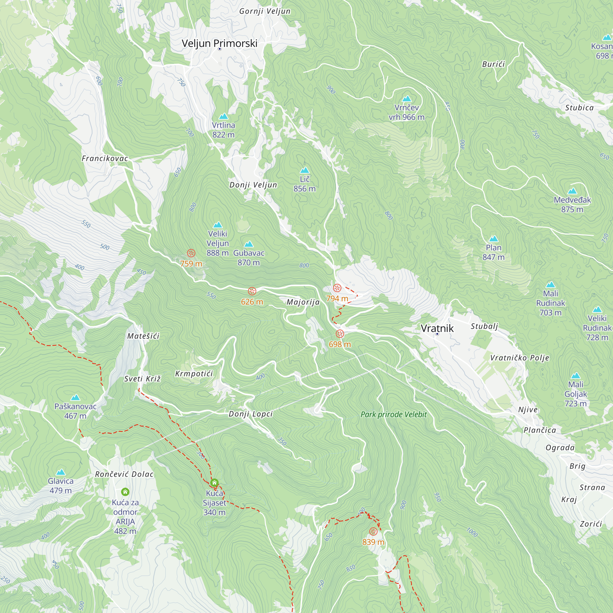 Majorija map