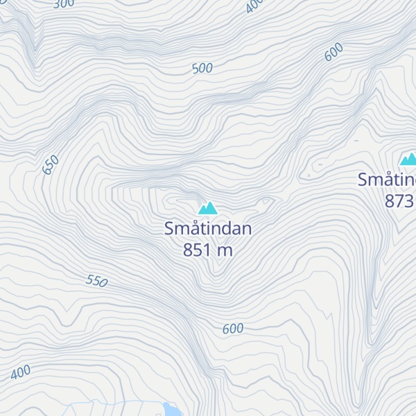 Map of Småtindan