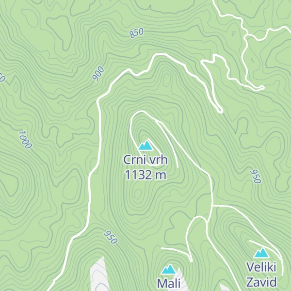 Map of Crni vrh