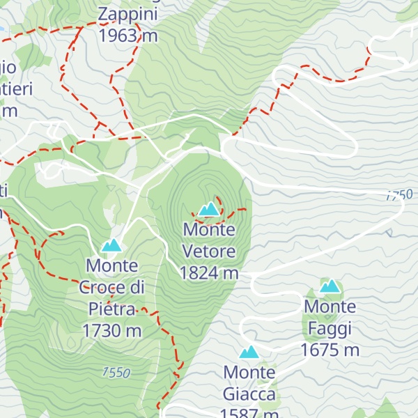 Map of Monte Vetore