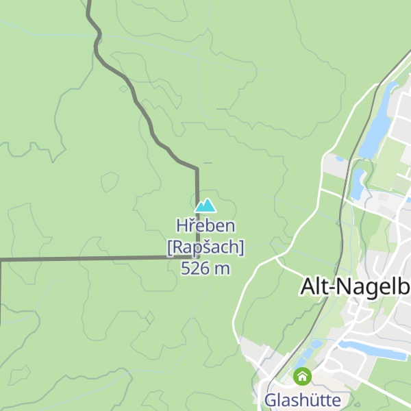 Map of Hřeben [Rapšach]