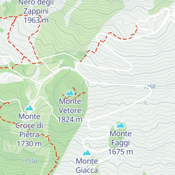 Map of Rifugio Forestale Monte Vetore