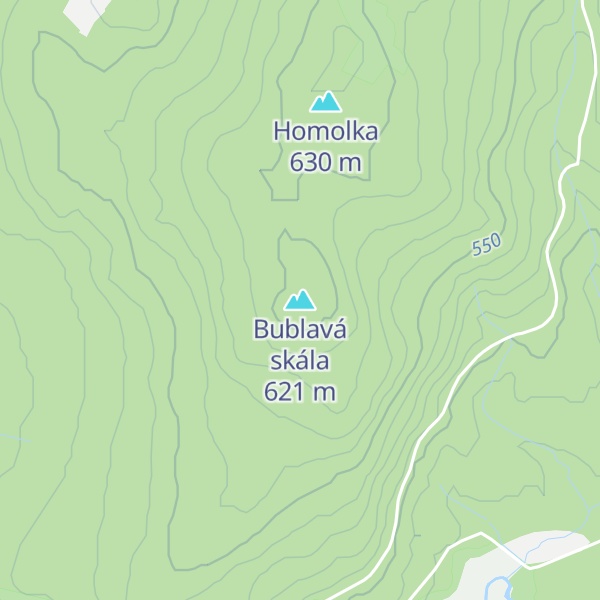 Map of Bublavá skála