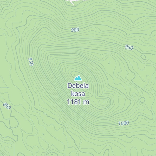 Map of Debela kosa