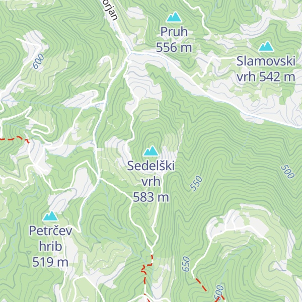 Map of Sedelški vrh
