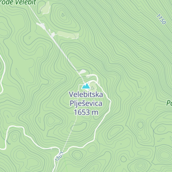 Map of Velebitska Plješevica