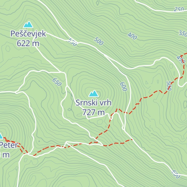Map of Srnski vrh