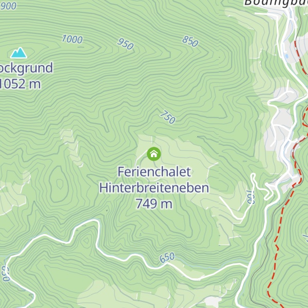 Map of Ferienchalet Hinterbreiteneben
