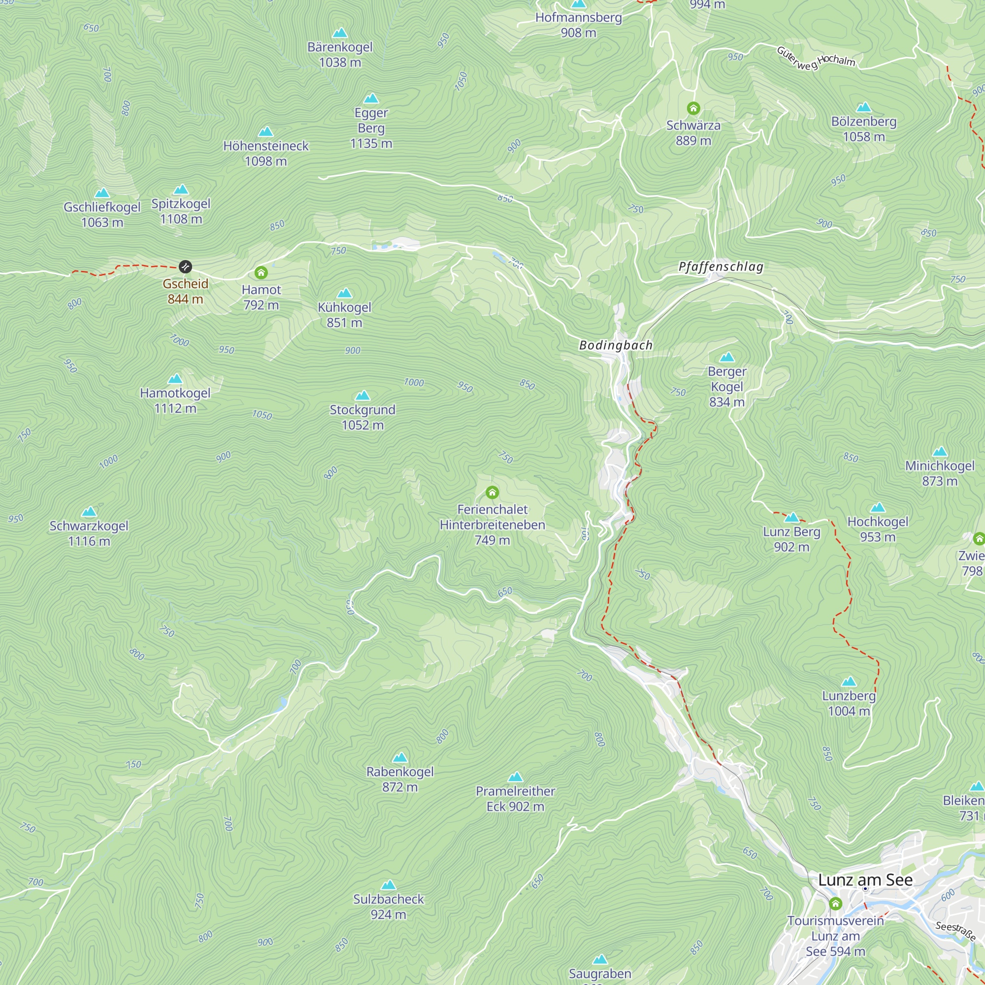 Ferienchalet Hinterbreiteneben map