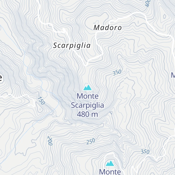 Map of Monte Scarpiglia