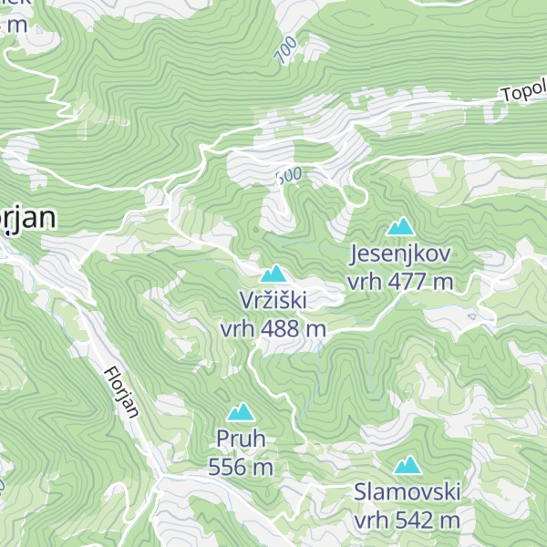 Map of Vržiški vrh