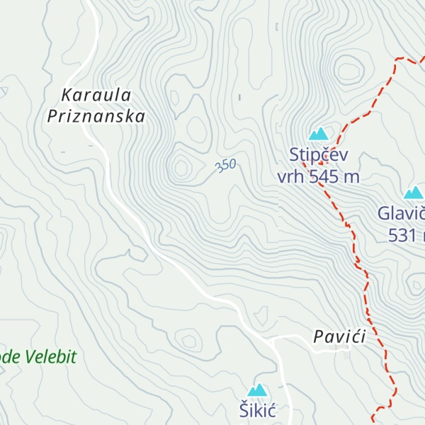 Map of Vučja glavica