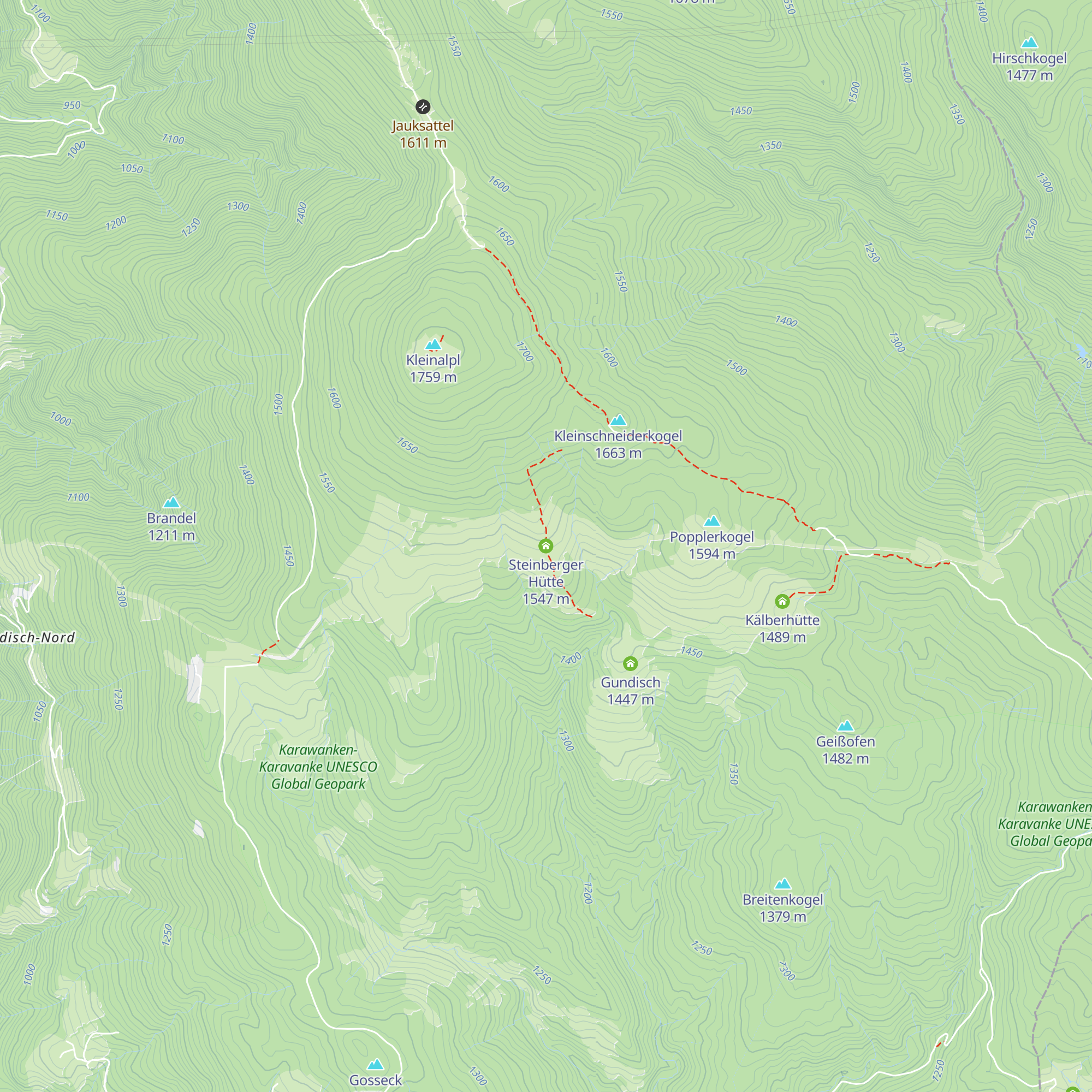 Steinberger Hütte map