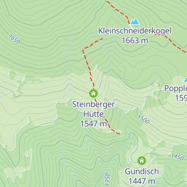 Map of Steinberger Hütte