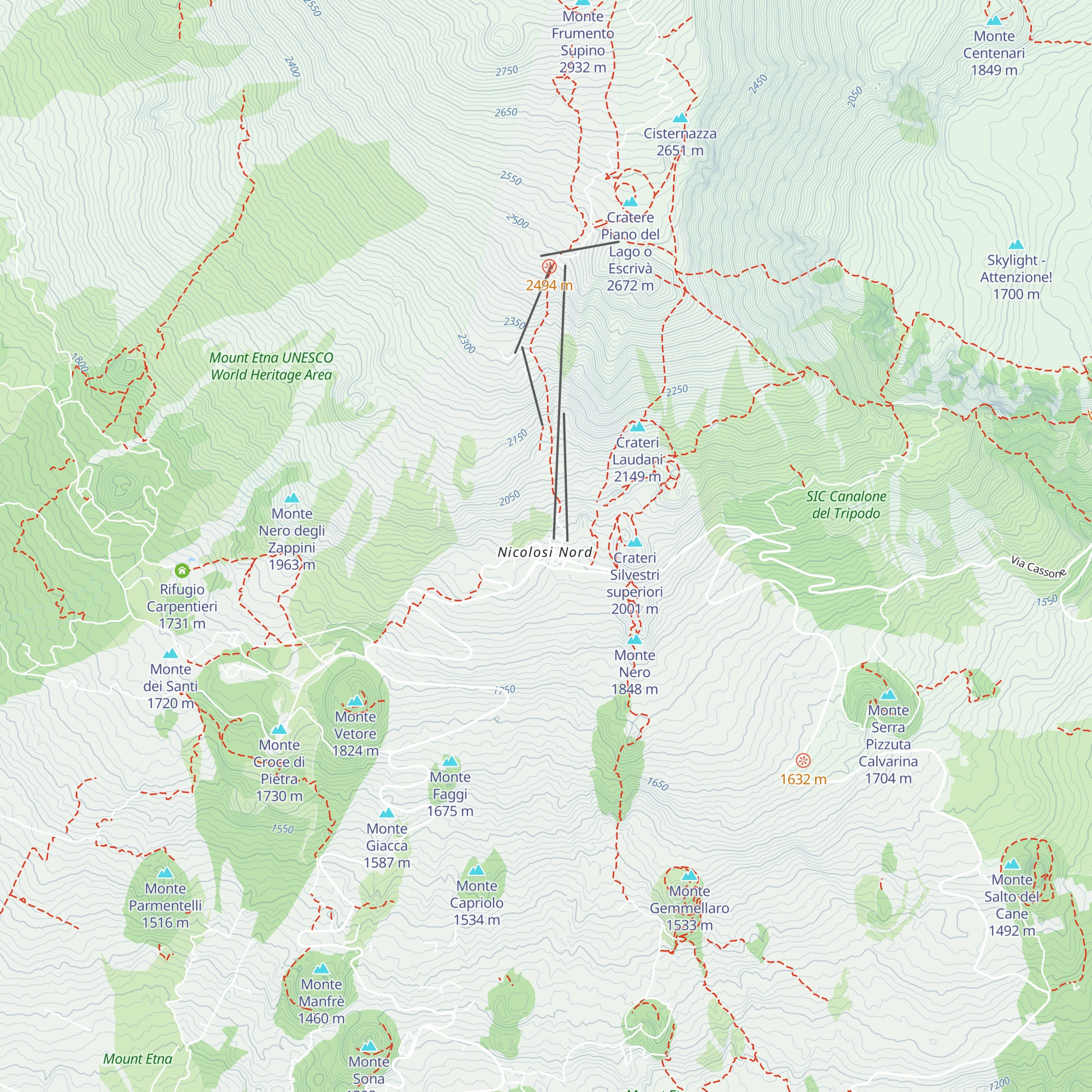 Rifugio Giovannino Sapienza map