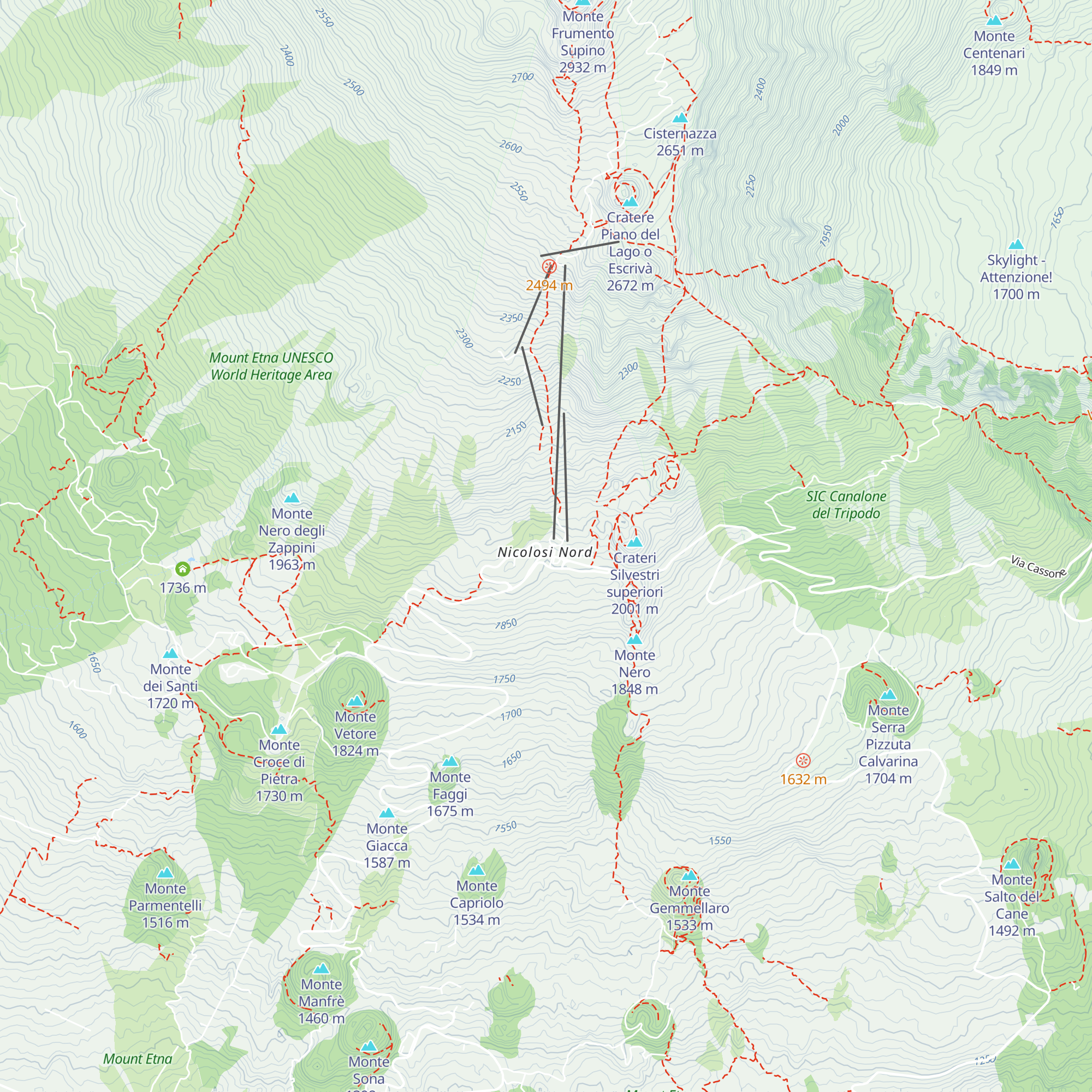 Rifugio Giovannino Sapienza map