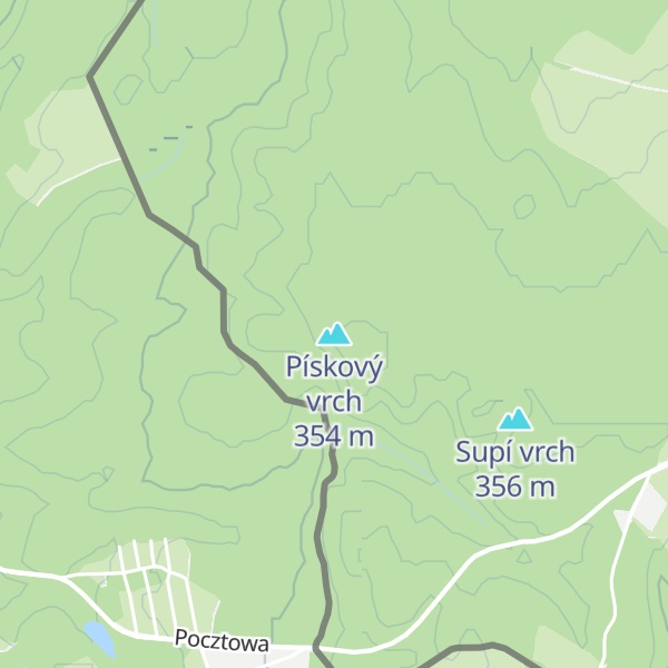 Map of Pískový vrch