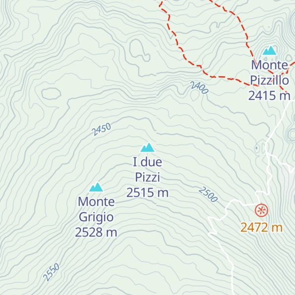 Map of I due Pizzi