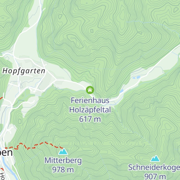 Map of Ferienhaus Holzäpfeltal