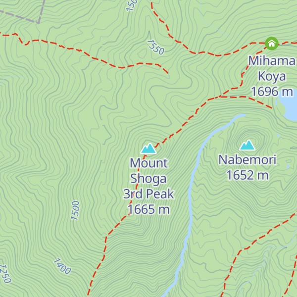 Map of Mount Shoga 3rd Peak