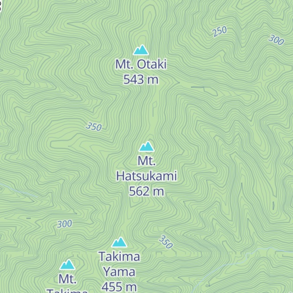 Map of Mt. Hatsukami