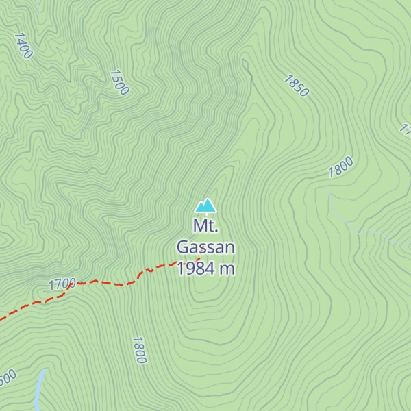Map of Mt. Gassan