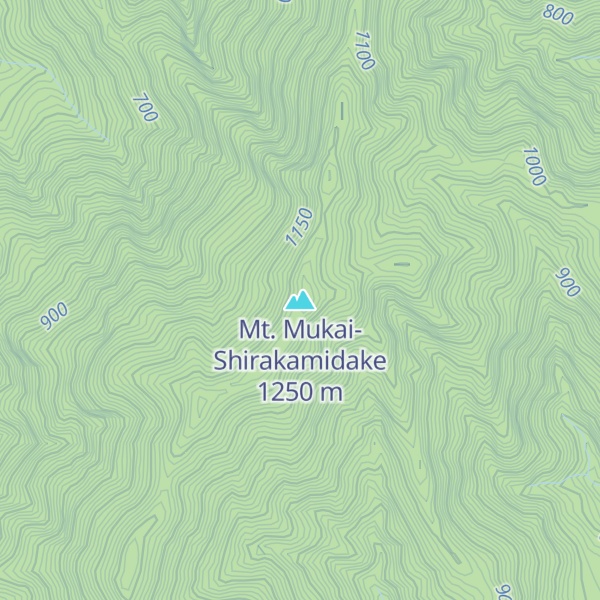 Map of Mt. Mukai-Shirakamidake