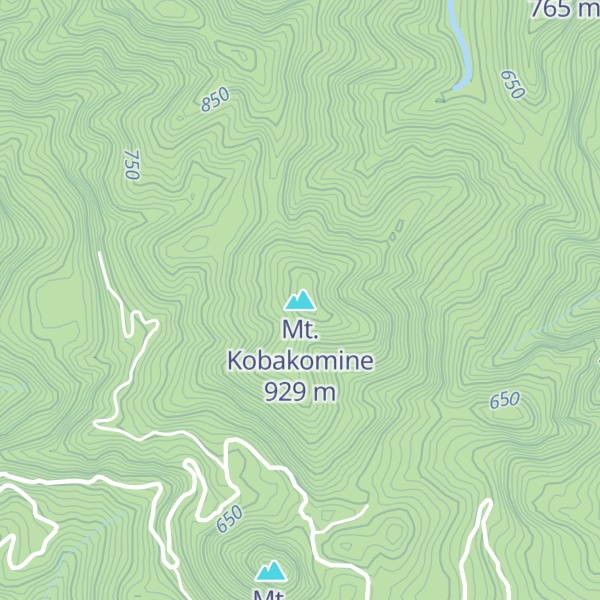 Map of Mt. Kobakomine
