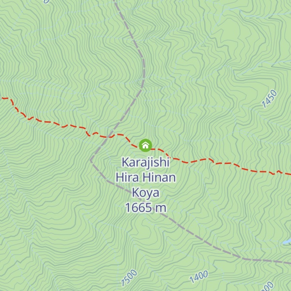 Map of Karajishi Hira Hinan Koya