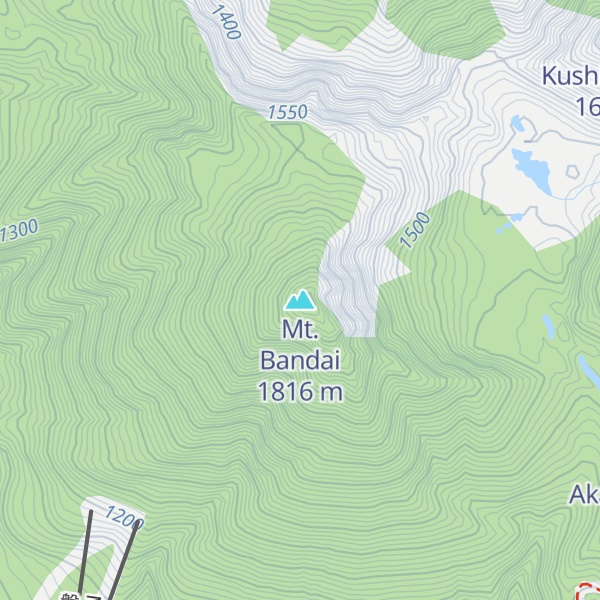 Map of Mt. Bandai