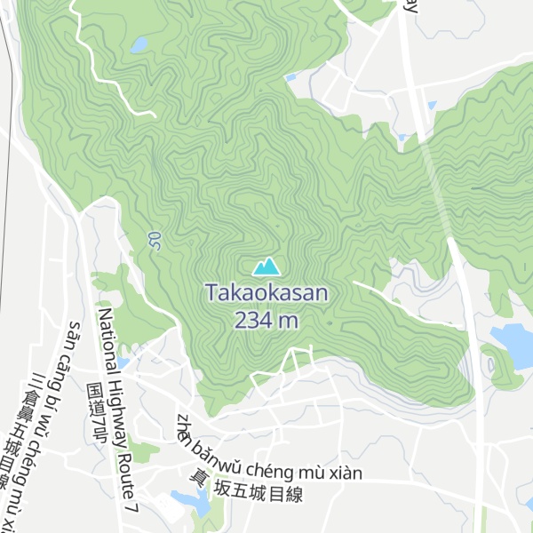 Map of Takaokasan