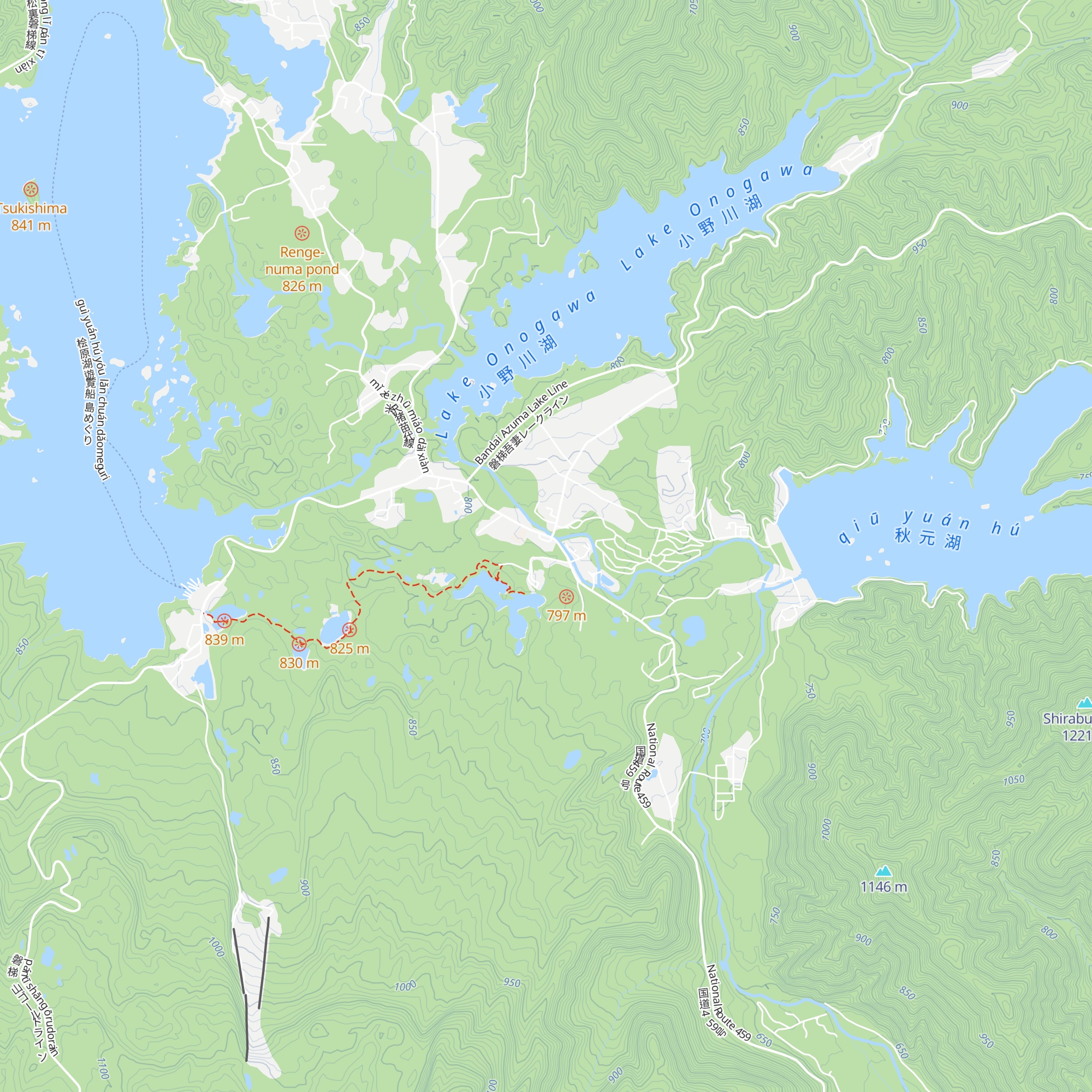 Ura-Bandai Visitor Center map